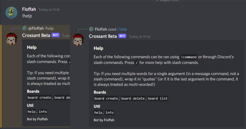 Using a single codebase for Discord slash commands & message commands